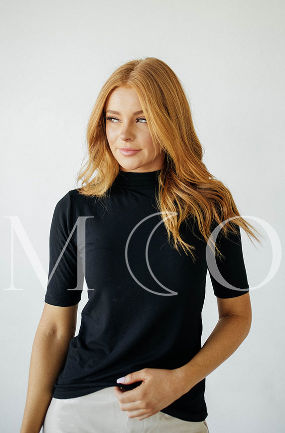 Ribbed Black MCO Top