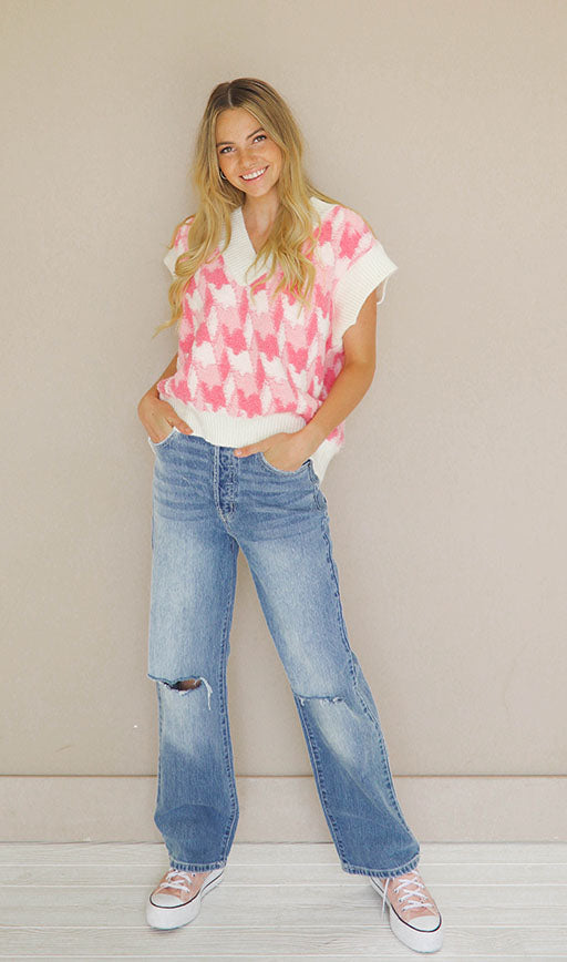 Rita Button Up Straight Wash Jeans - FINAL SALE