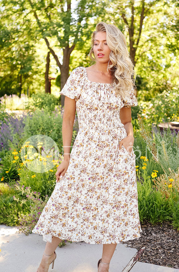 Betty Lilac Rose Dress - DM Exclusive - Maternity Friendly- FINAL SALE