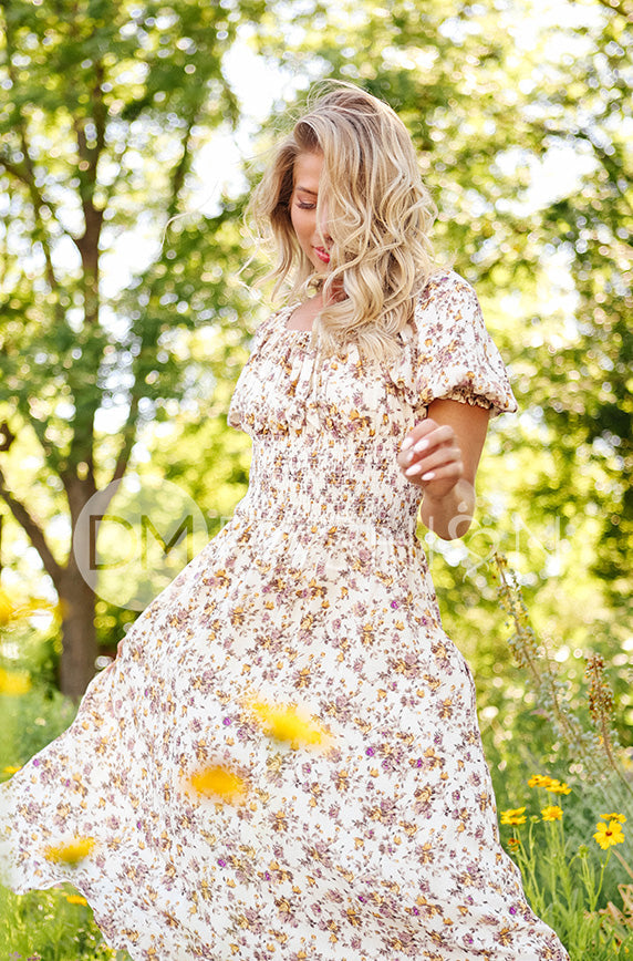 Betty Lilac Rose Dress - DM Exclusive - Maternity Friendly- FINAL SALE