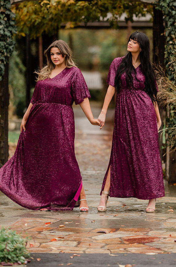 Daphne Twilight Purple Sequin Gown - DM Exclusive - Maternity Friendly - Restocked - FINAL SALE