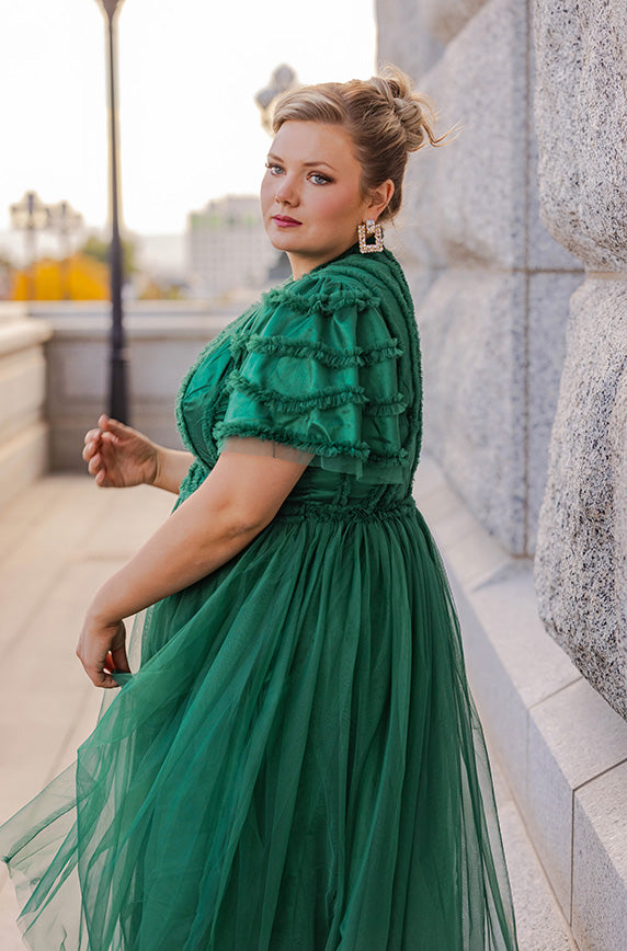 Celeste Emerald Tulle Dress - DM Exclusive - Restocked