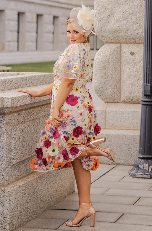 Lillian Duchess Ivory Floral Dress - DM Exclusive