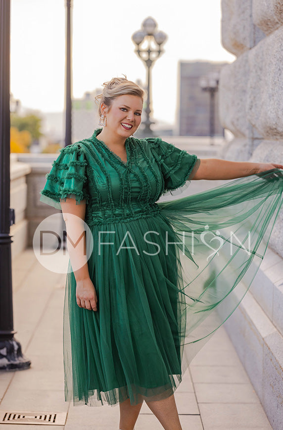 Celeste Emerald Tulle Dress - DM Exclusive - Restocked