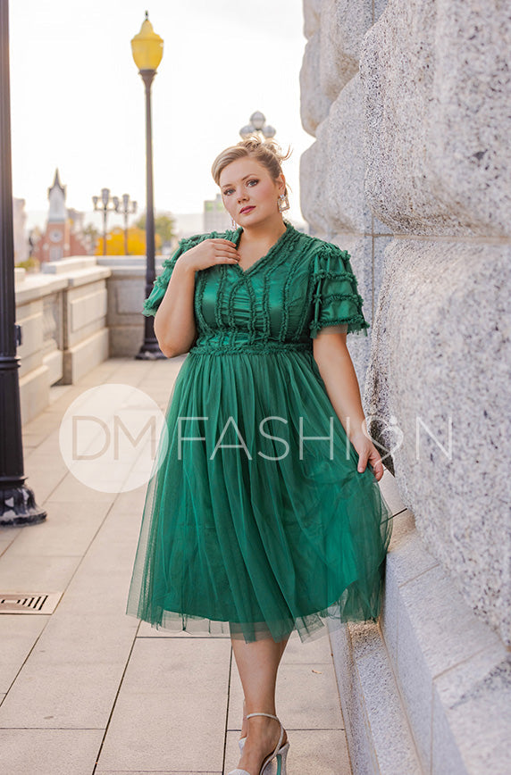 Celeste Emerald Tulle Dress - DM Exclusive - Restocked