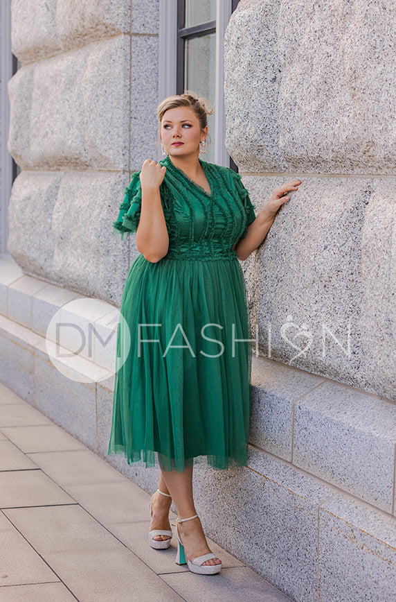 Celeste Emerald Tulle Dress - DM Exclusive - Restocked
