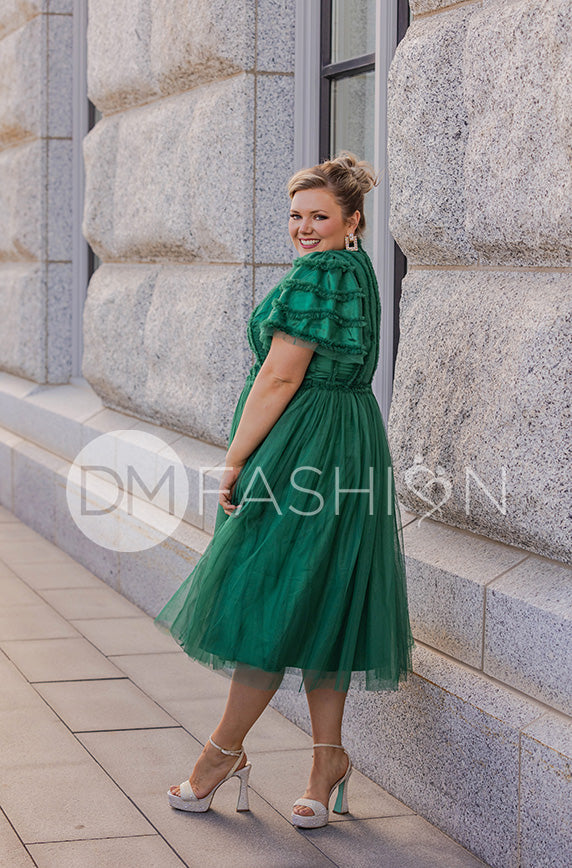 Celeste Emerald Tulle Dress - DM Exclusive - Restocked