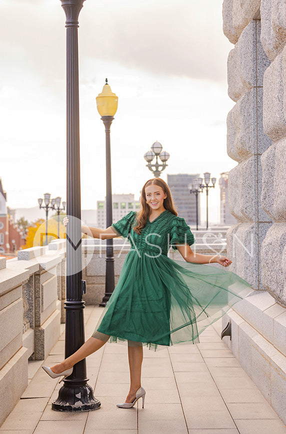 Celeste Emerald Tulle Dress - DM Exclusive - Restocked