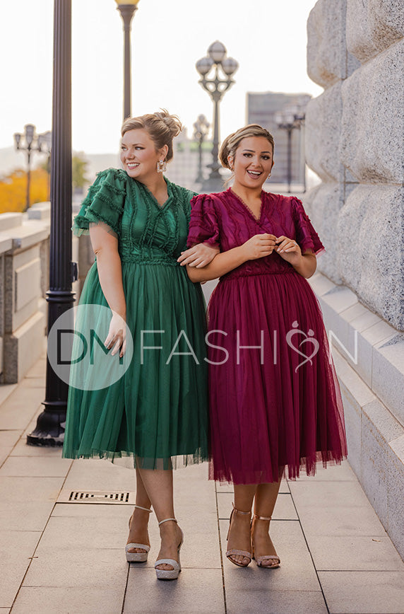 Celeste Emerald Tulle Dress - DM Exclusive - Restocked