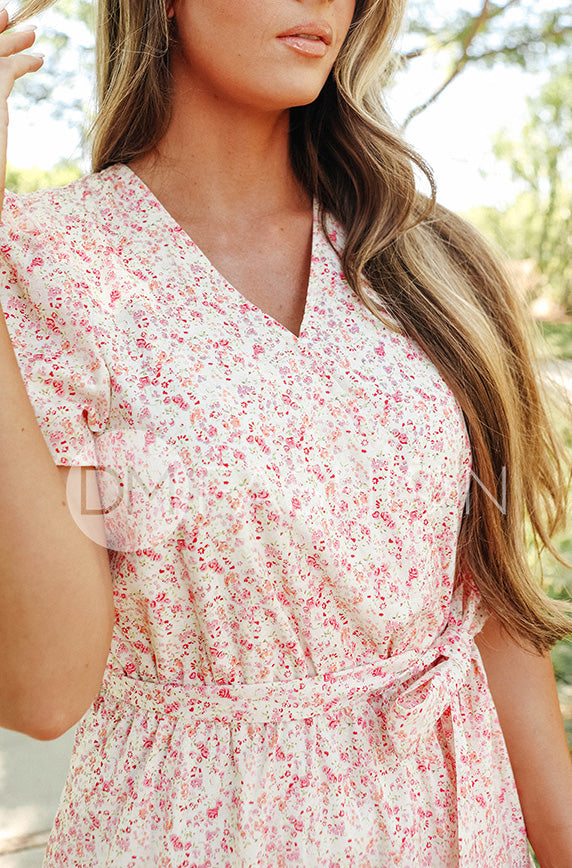 Layton Pink Floral Dress - DM Exclusive - Nursing Friendly