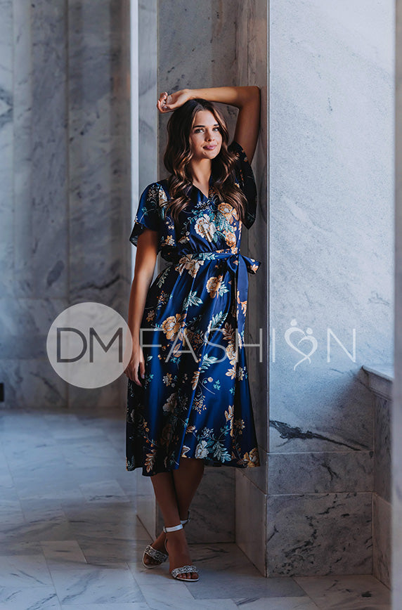 Magnolia Navy Floral Dress - DM Exclusive - Nursing Friendly - FINAL SALE