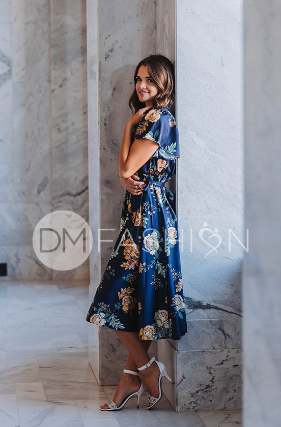 Magnolia Navy Floral Dress - DM Exclusive - Nursing Friendly - FINAL SALE