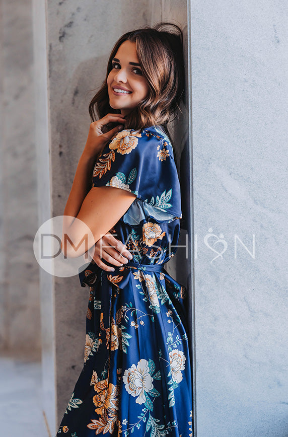 Magnolia Navy Floral Dress - DM Exclusive - Nursing Friendly - FINAL SALE