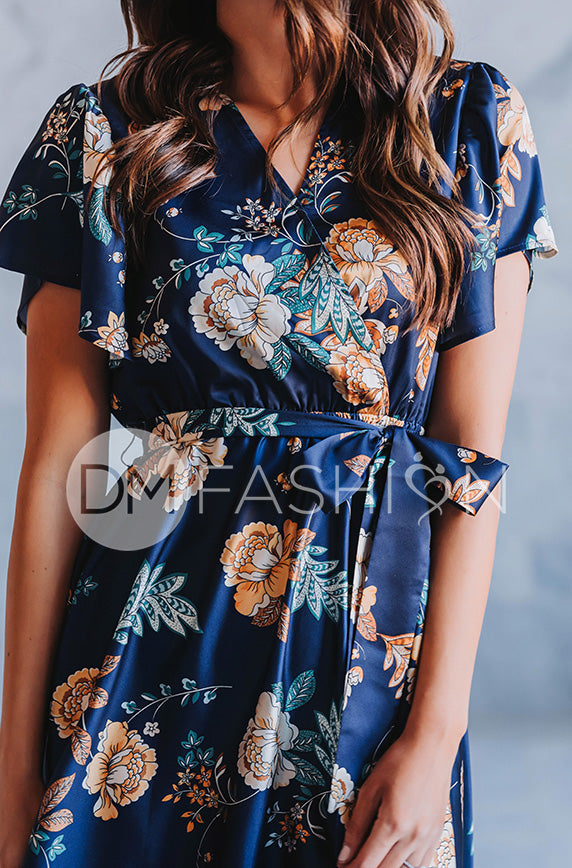 Magnolia Navy Floral Dress - DM Exclusive - Nursing Friendly - FINAL SALE