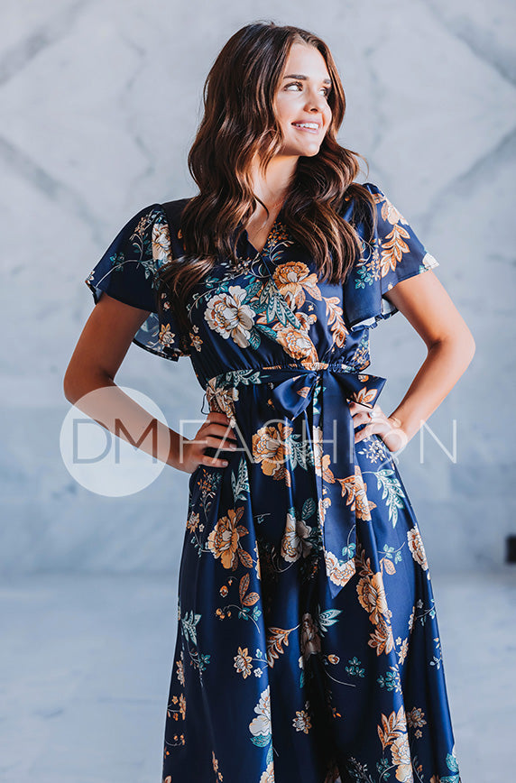 Magnolia Navy Floral Dress - DM Exclusive - Nursing Friendly - FINAL SALE