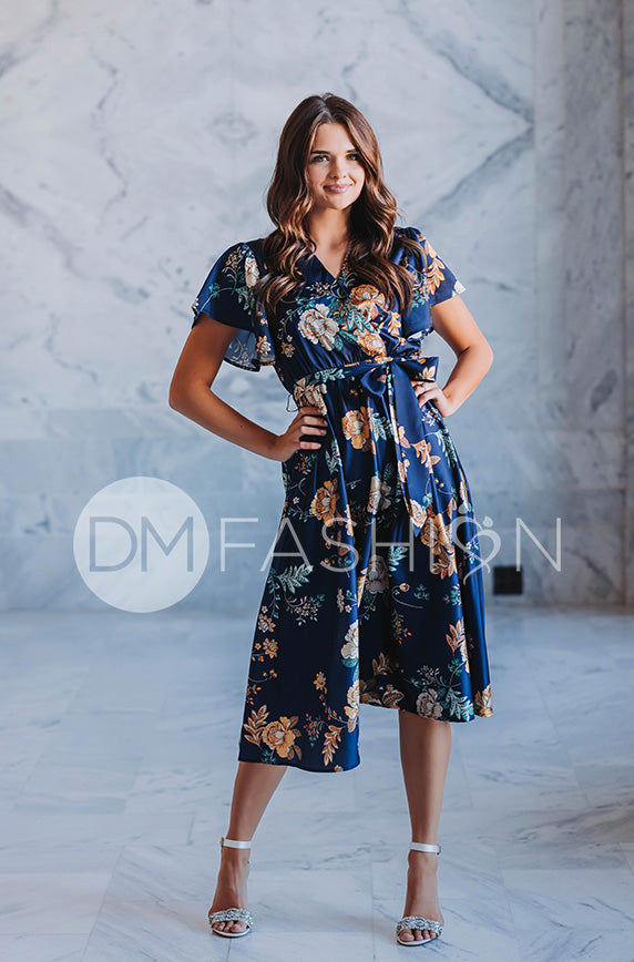 Magnolia Navy Floral Dress - DM Exclusive - Nursing Friendly - FINAL SALE