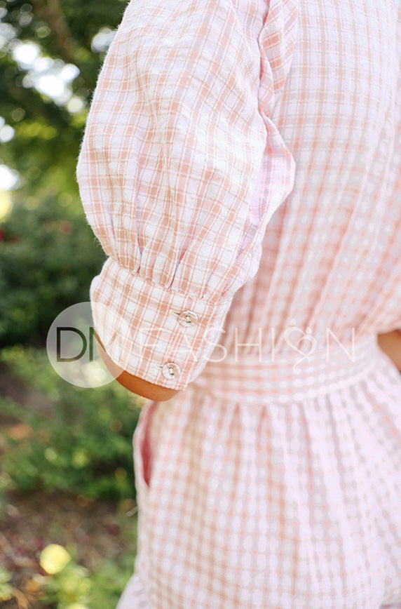Inverness Pink Gingham Jumpsuit - DM Exclusive - Nursing Friendly - FINAL SALE