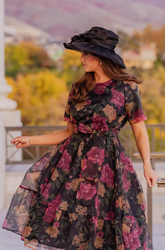 Zoe Black Floral Dress - DM Exclusive