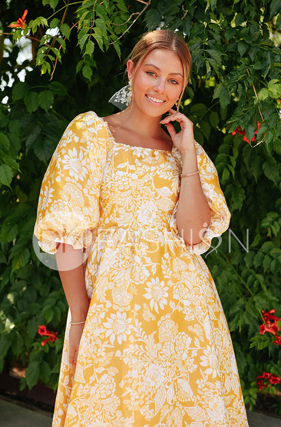 Bella Honey Gold Dress - DM Exclusive - Restocked - FINAL SALE