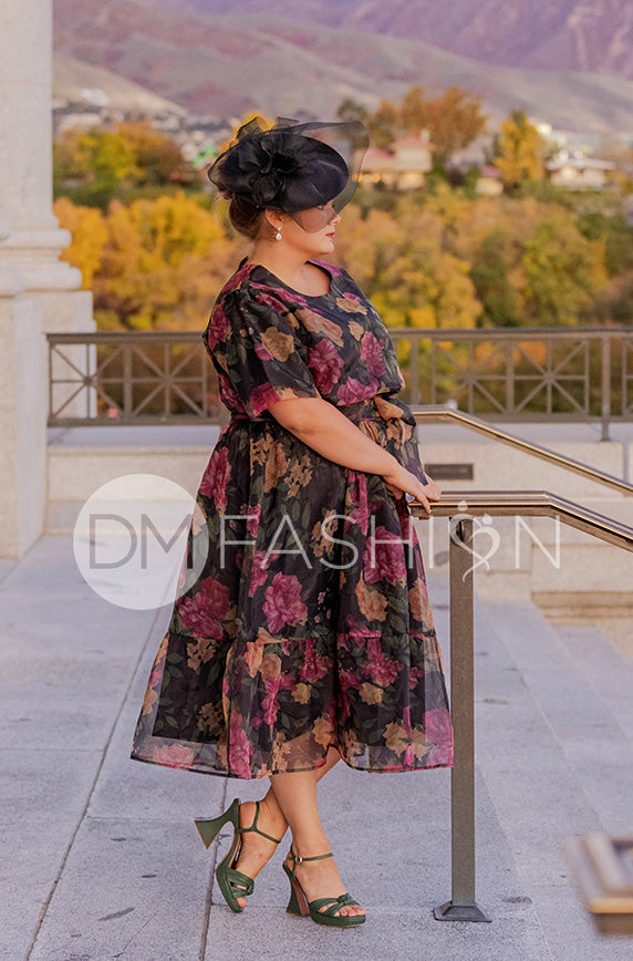 Zoe Black Floral Dress - DM Exclusive