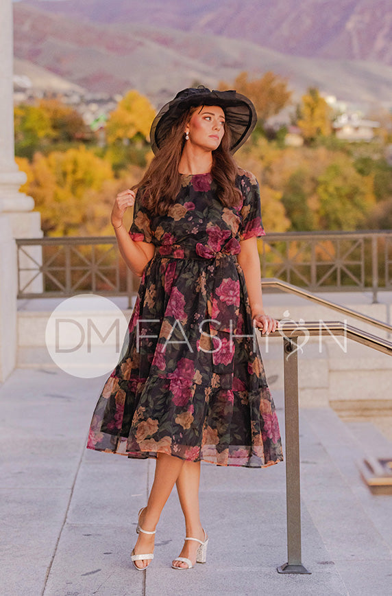 Zoe Black Floral Dress - DM Exclusive