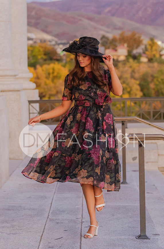 Zoe Black Floral Dress - DM Exclusive