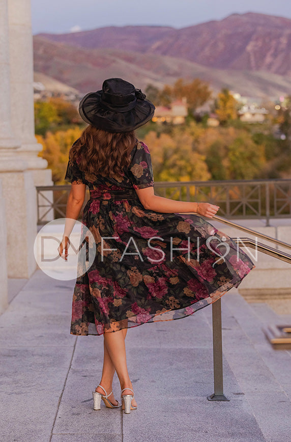 Zoe Black Floral Dress - DM Exclusive