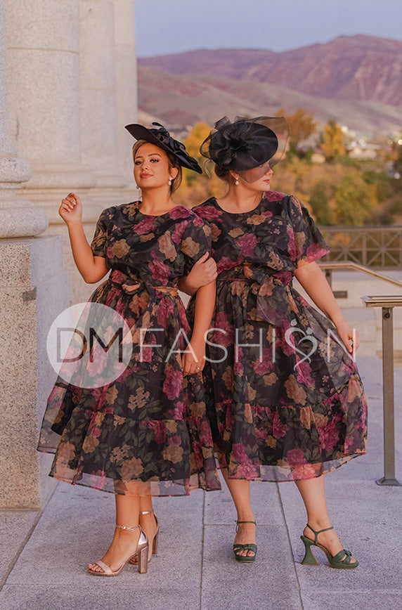 Zoe Black Floral Dress - DM Exclusive