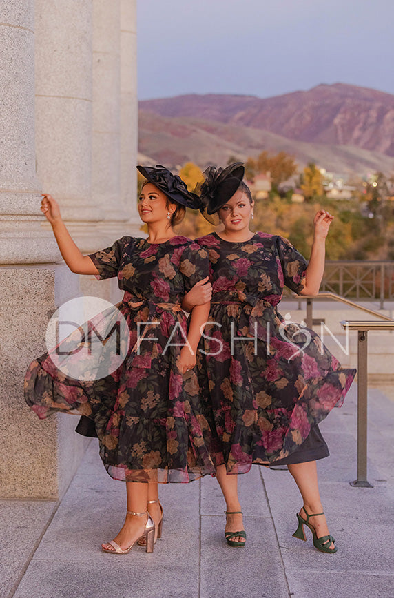 Zoe Black Floral Dress - DM Exclusive