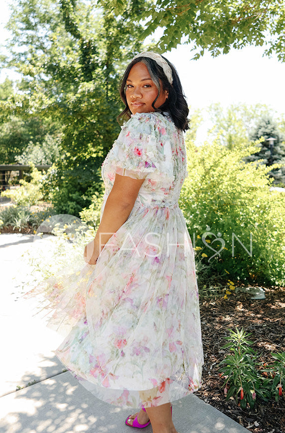 Celeste Iris Floral Dress- DM Exclusive - Restocked