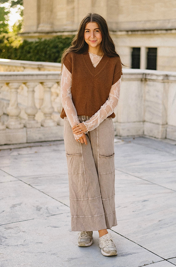 Varley Mocha Sweater Vest - FINAL FEW