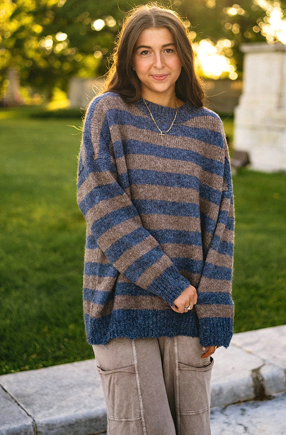Campfire Stripe Wool Sweater - FINAL SALE