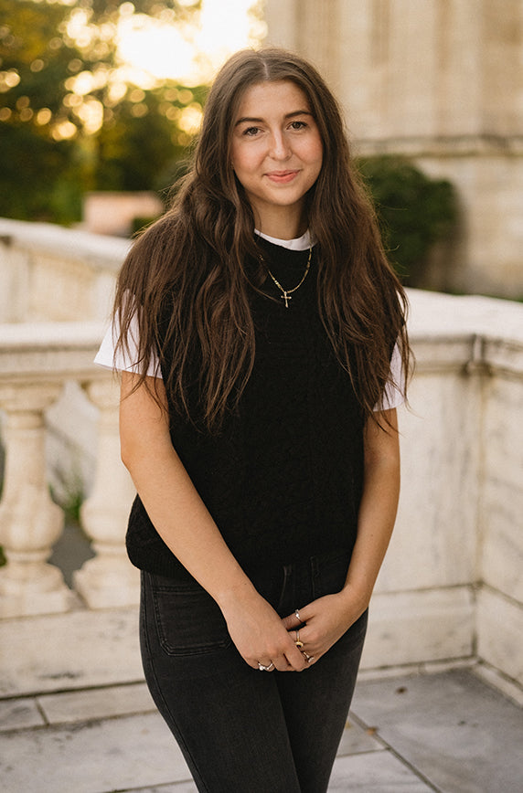 Cape Cod Black Cable Vest -Restocked