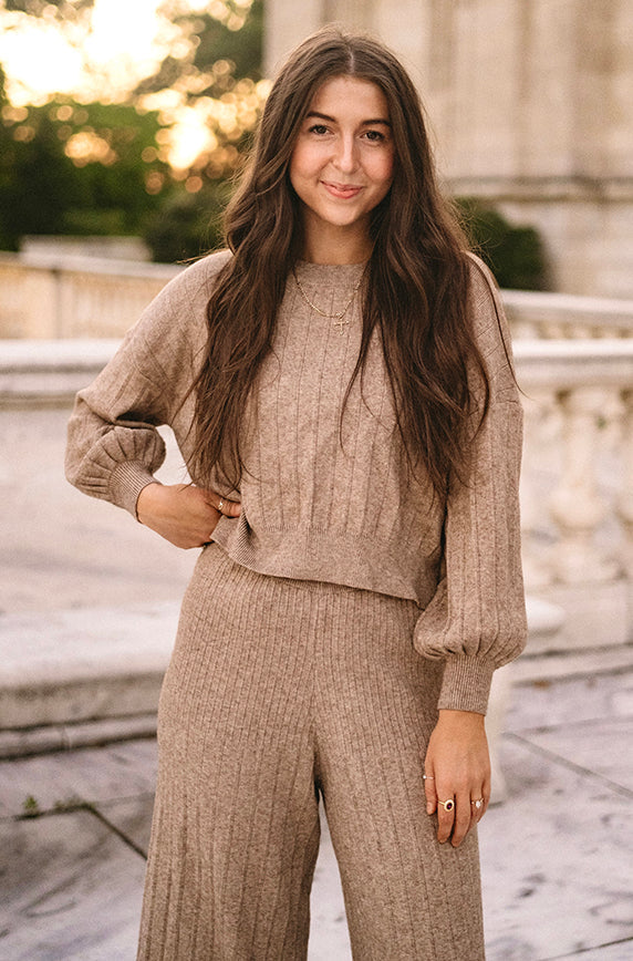 Cornelia Saddle Brown Sweater Set - FINAL SALE