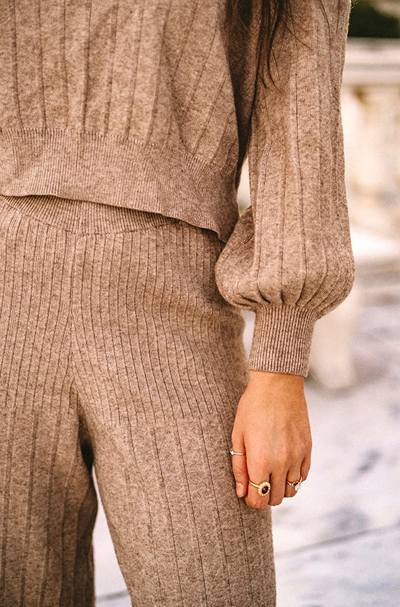 Cornelia Saddle Brown Sweater Set - FINAL SALE