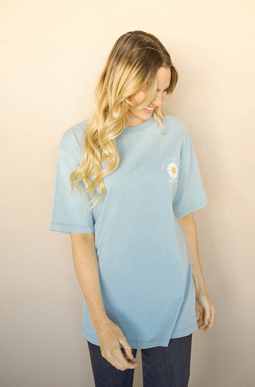 Where Flowers Bloom Blue Oversized Tee - FINAL SALE - FINAL FEW