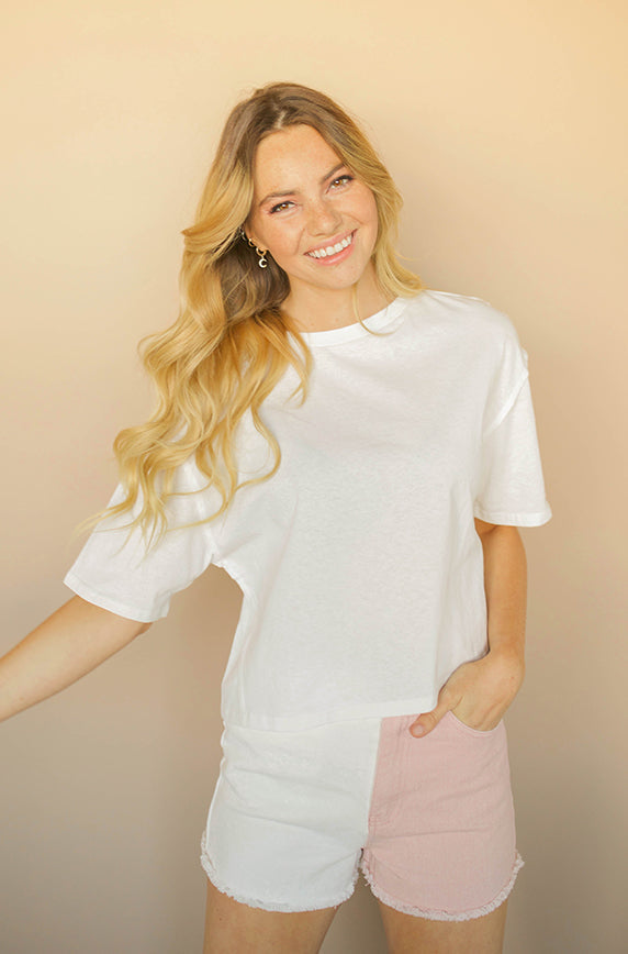 Basic Ivory Tee - FINAL SALE