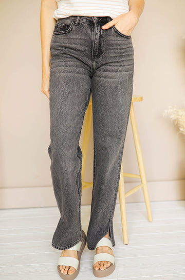 Long Gone High Rise Grey Jeans - FINAL SALE