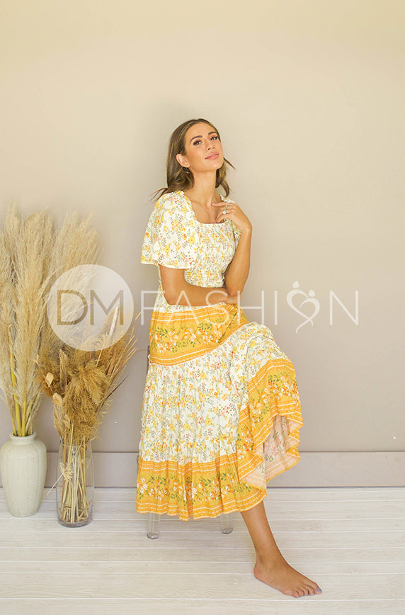Leilani Buttercup Floral Smocked Dress - DM Exclusive - Restocked - Maternity Friendly