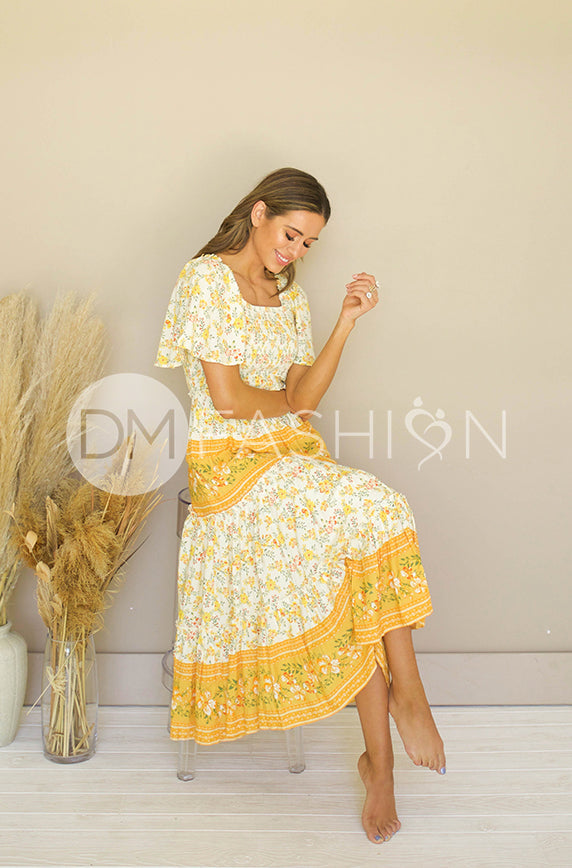 Leilani Buttercup Floral Smocked Dress - DM Exclusive - Restocked - Maternity Friendly