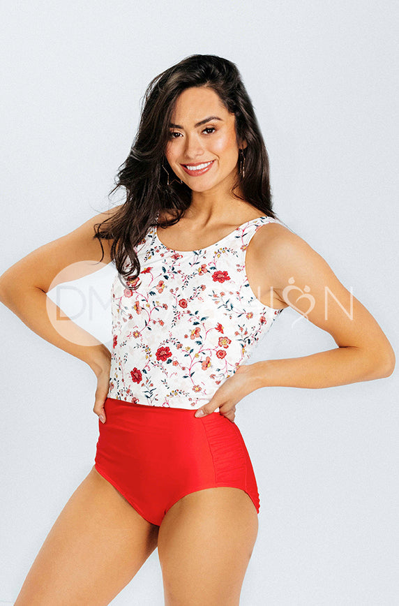 V Back Midkini Top - Primrose