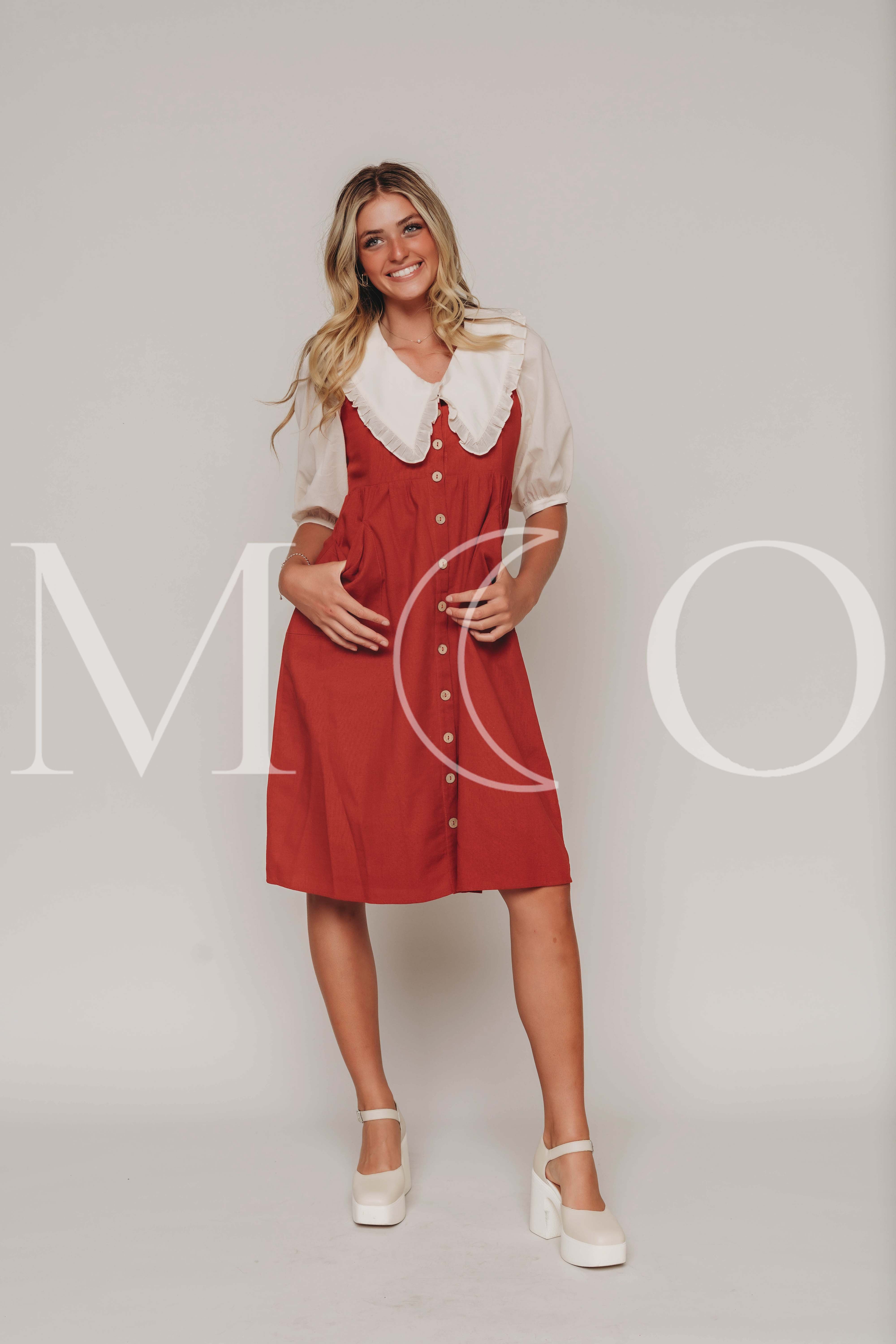 Tessa Sienna Red Jumper - MCO - Nursing and Maternity Friendly