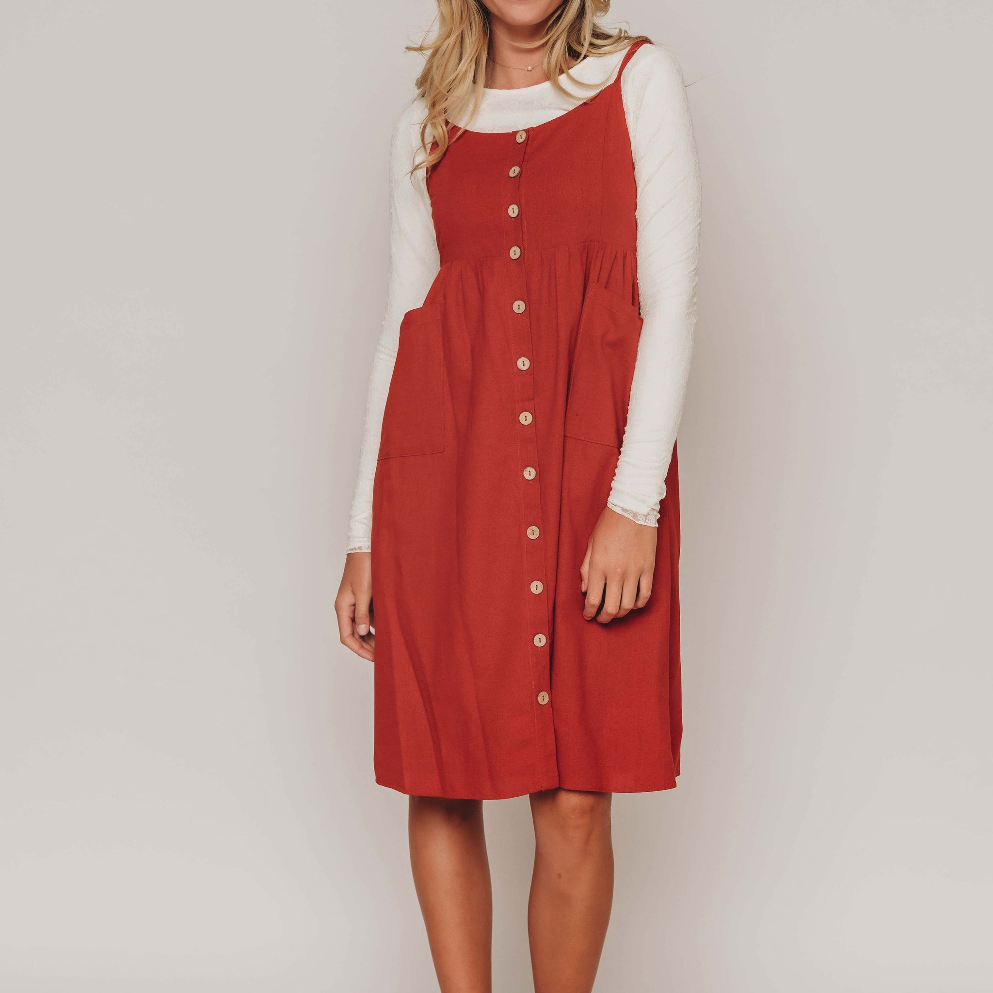 Tessa Sienna Red Jumper - MCO - Nursing and Maternity Friendly