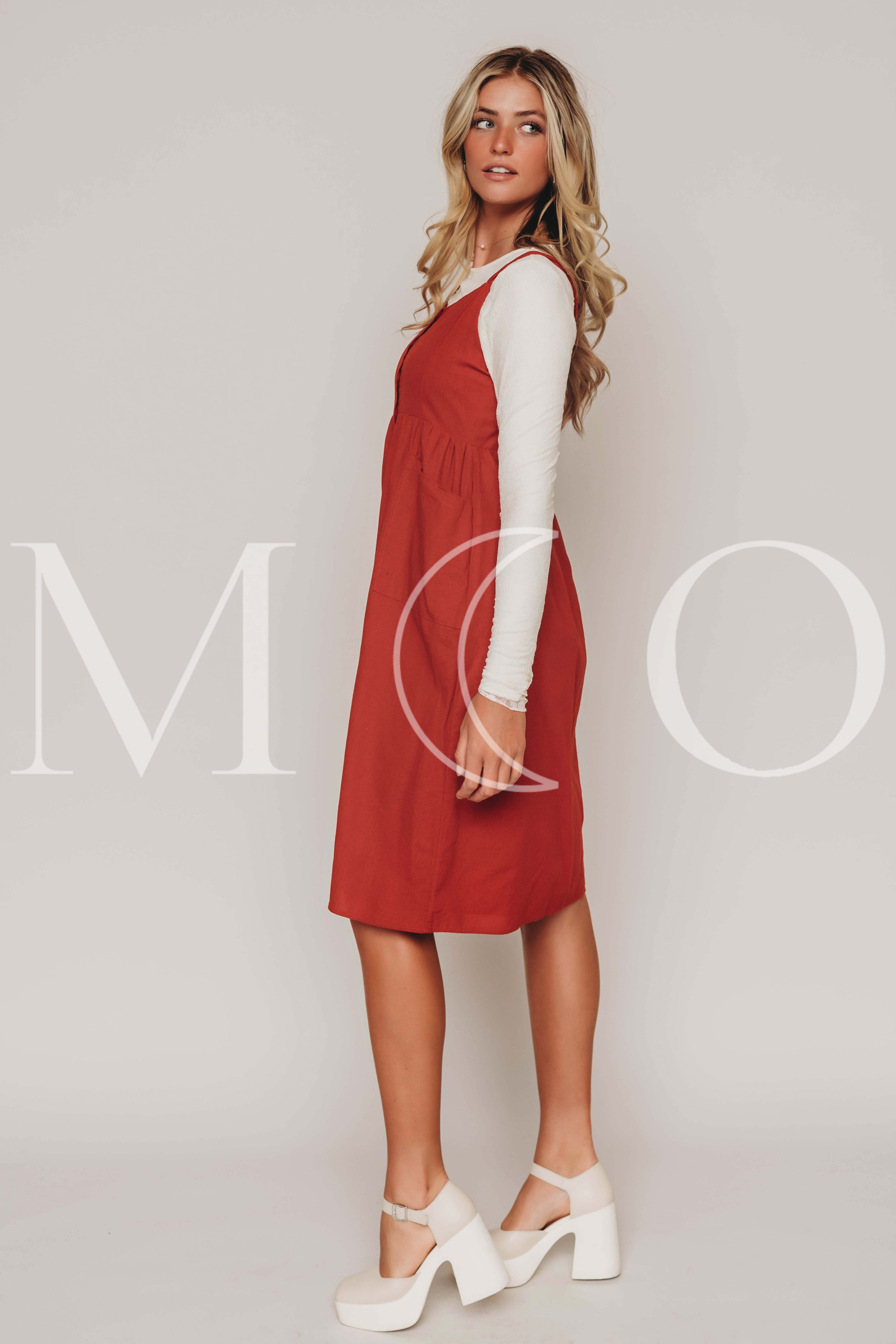 Tessa Sienna Red Jumper - MCO - Nursing and Maternity Friendly