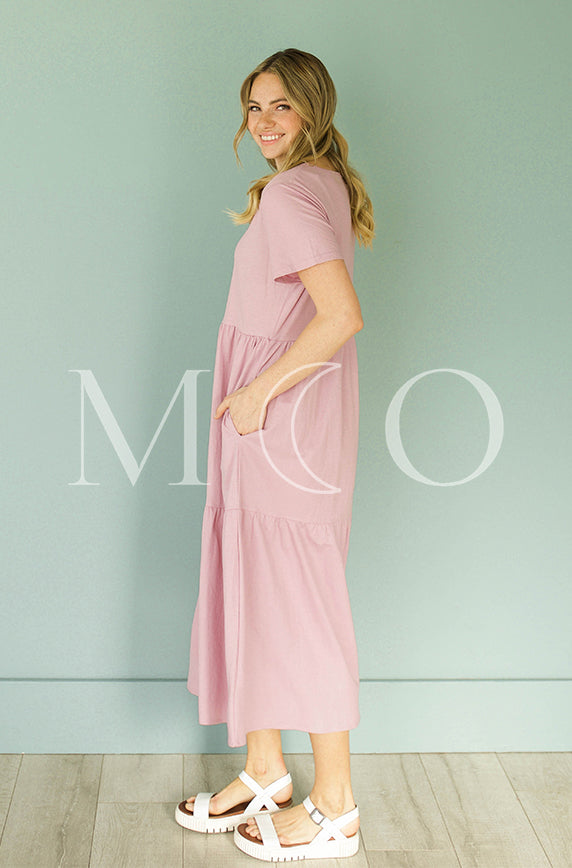 Kelsey Mauve Mist Dress - MCO - Maternity Friendly - FINAL SALE