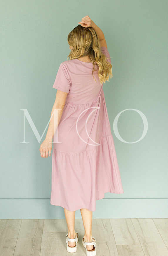 Kelsey Mauve Mist Dress - MCO - Maternity Friendly - FINAL SALE