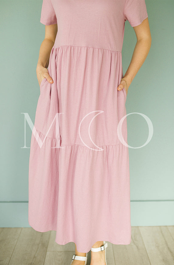Kelsey Mauve Mist Dress - MCO - Maternity Friendly - FINAL SALE