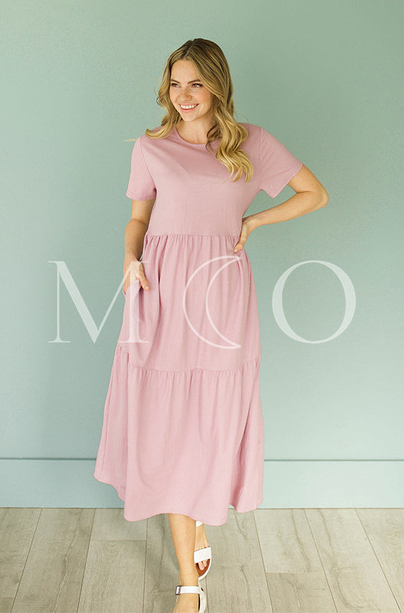 Kelsey Mauve Mist Dress - MCO - Maternity Friendly - FINAL SALE