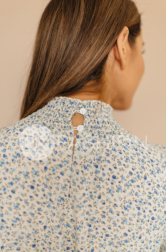 Skyler Blue Blossoms Smocked Maxi Dress ¨C DM Exclusive - FINAL SALE