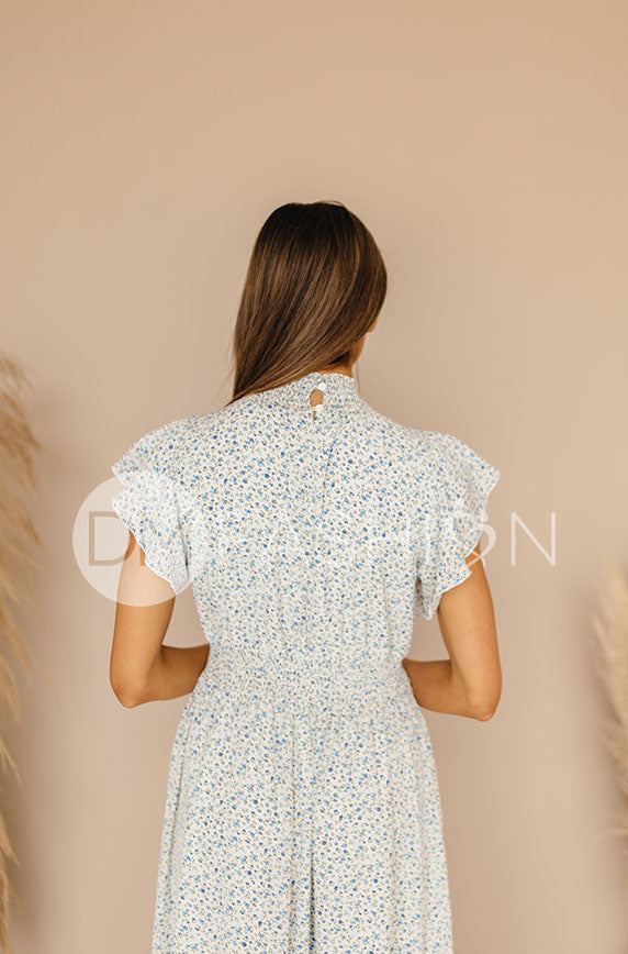 Skyler Blue Blossoms Smocked Maxi Dress ¨C DM Exclusive - FINAL SALE